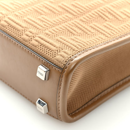 Fendi Technical Fabric Vitello Ceylon Plexiglass FF Mini Fendi Sunshine Shopper Tote Sand 8 of 8