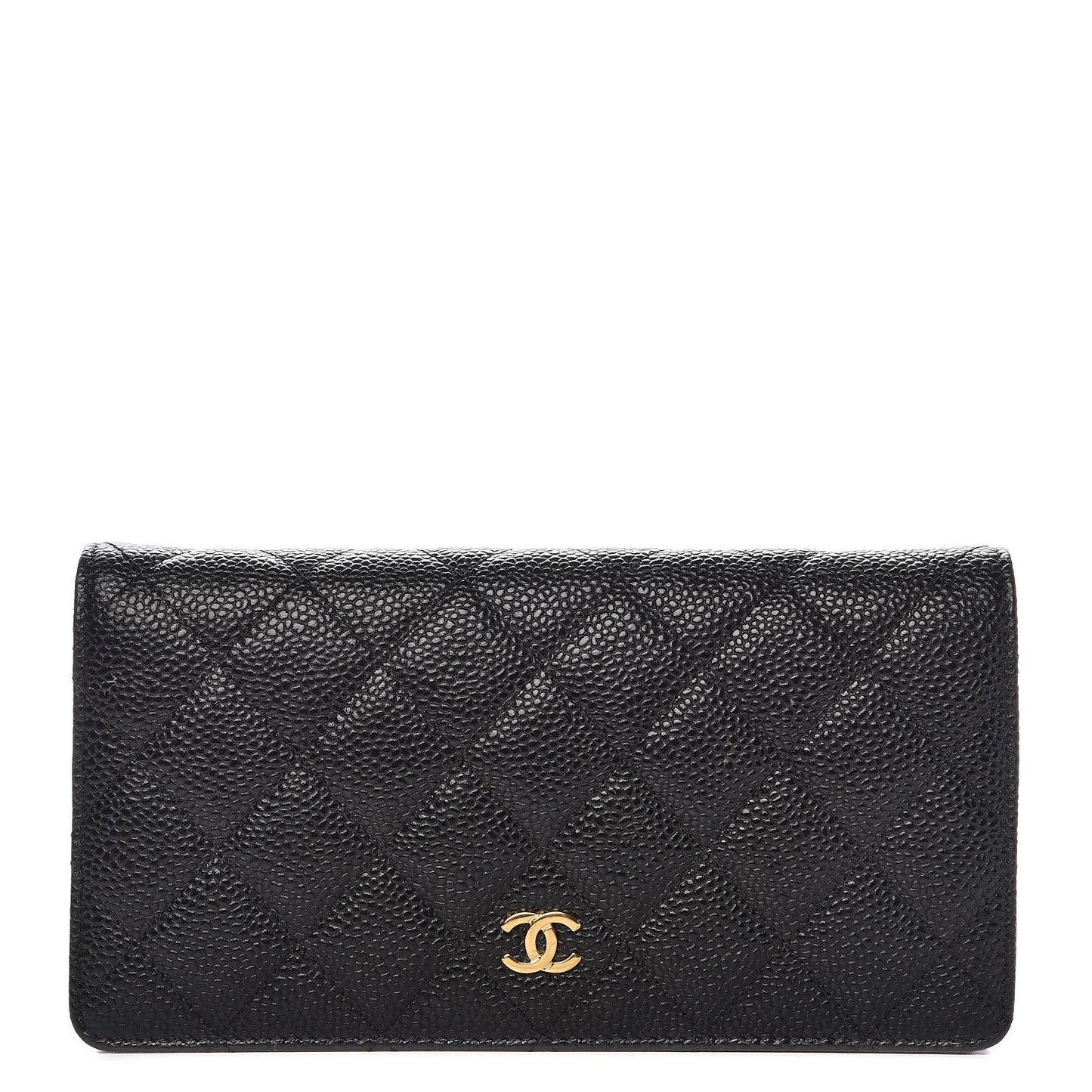 Caviar Quilted Yen Wallet Black