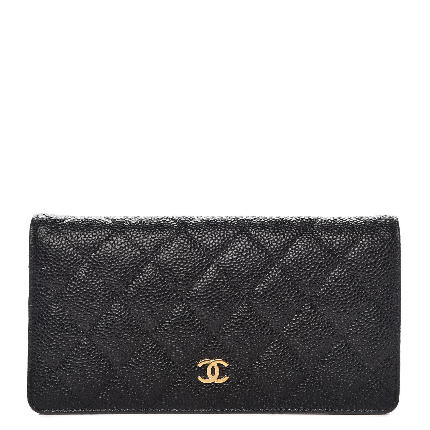 Chanel Caviar Quilted Yen Wallet Black 1 of 9