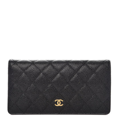 Chanel Caviar Quilted Yen Wallet Black 1 of 9