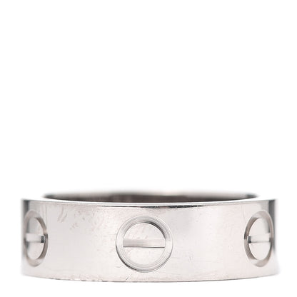 Cartier 18K White Gold 5.5mm LOVE Ring 49 4.75 3 of 4