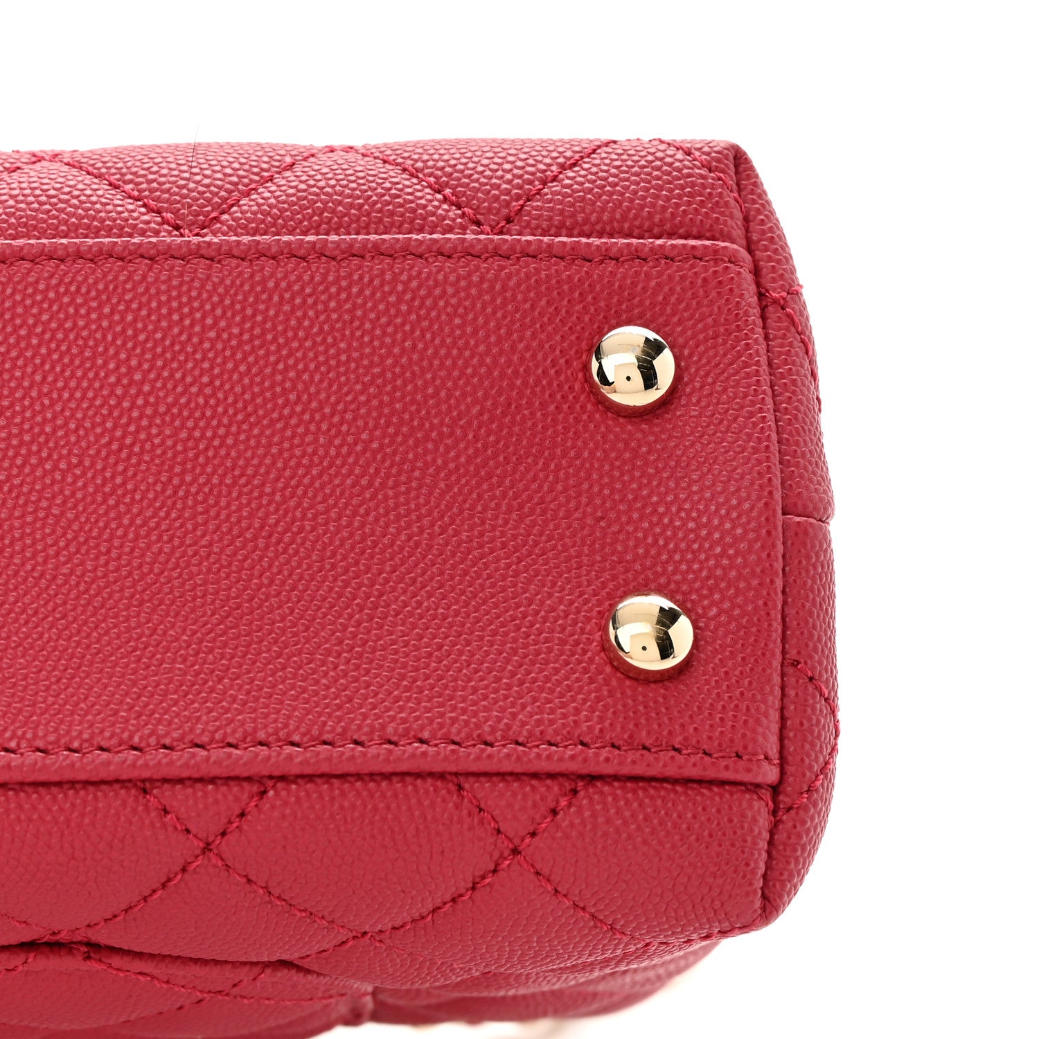 Chanel Caviar Quilted Mini Coco Handle Flap Fuchsia 12 of 13