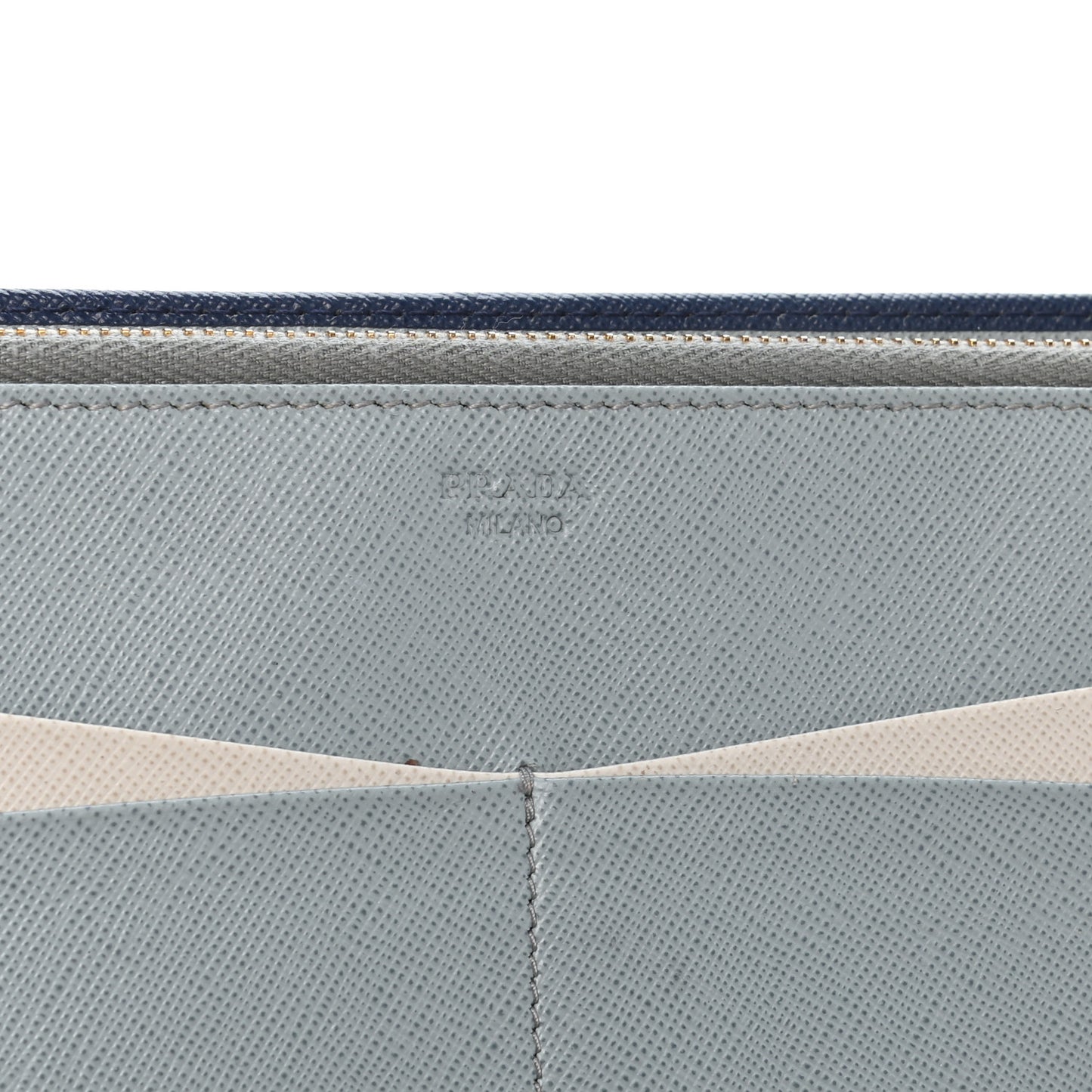 Saffiano Metal Double Snap Travel Wallet Cobalto