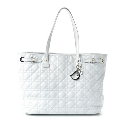 Christian Dior Coated Canvas Cannage Medium Panarea Tote Celeste 1 of 9