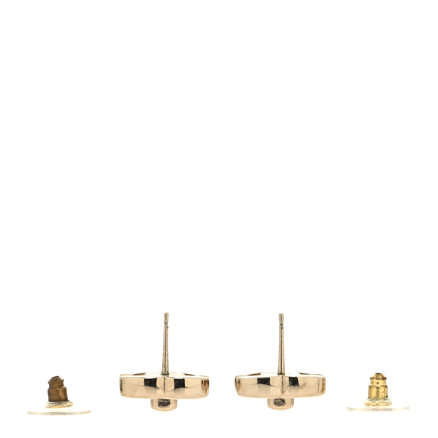 Metal CC Turnlock Earrings Gold