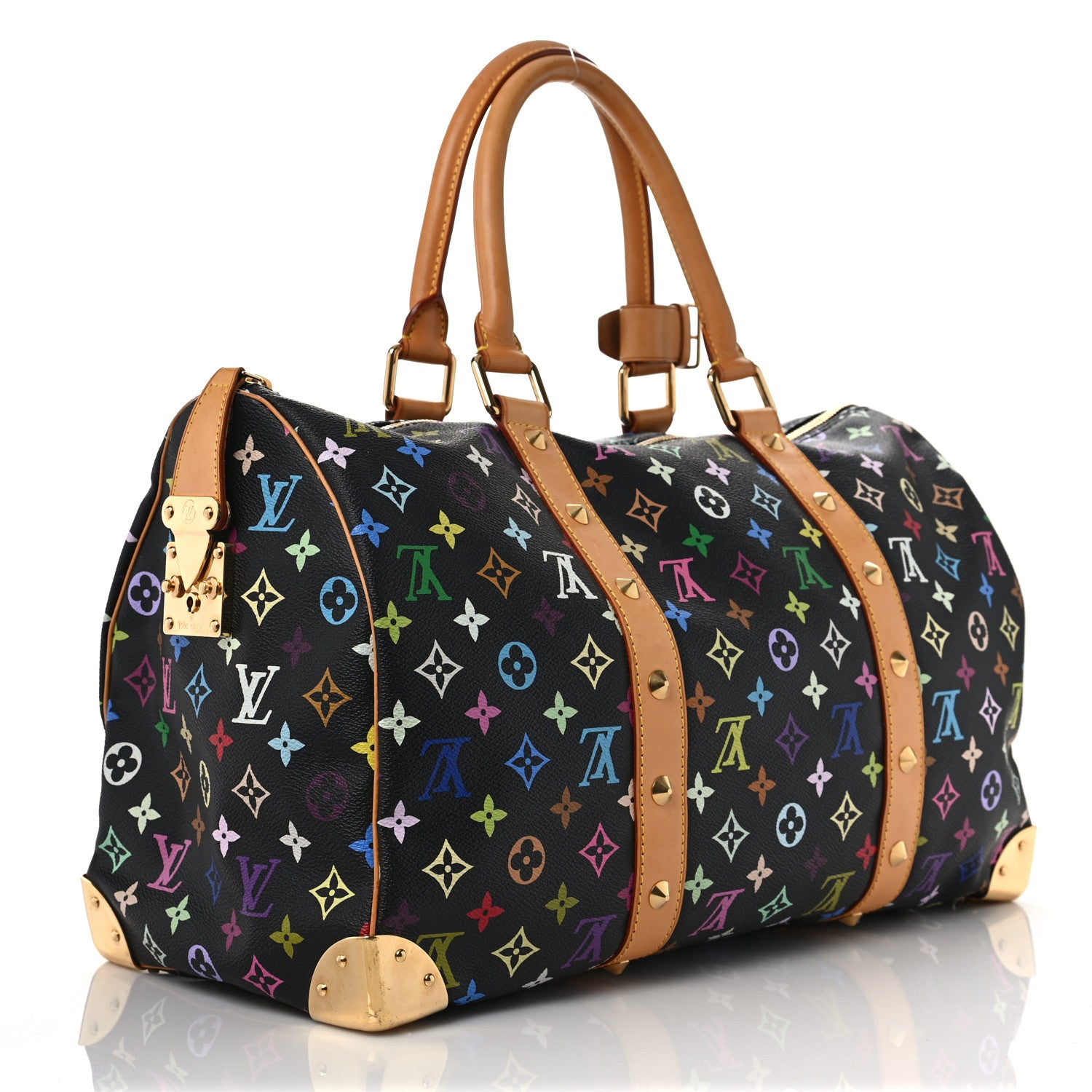 Louis Vuitton Monogram Multicolor Keepall 45 Black 3 of 10
