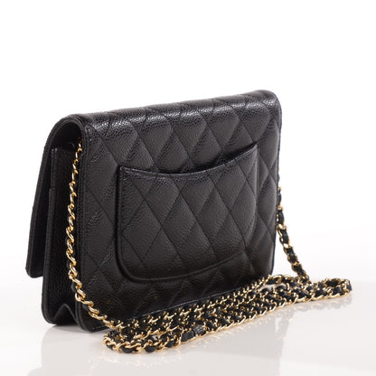 Chanel Caviar Quilted Wallet On Chain WOC Black 3 of 9