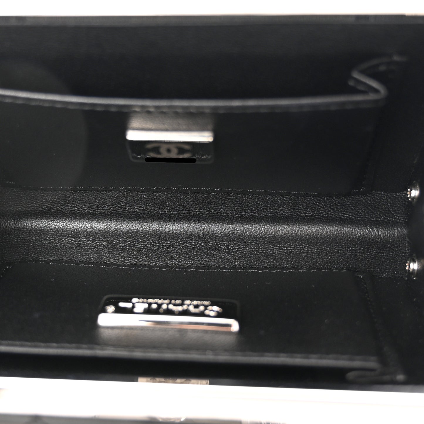 Lambskin Metal Quilted Small Evening Bag With Chain Black