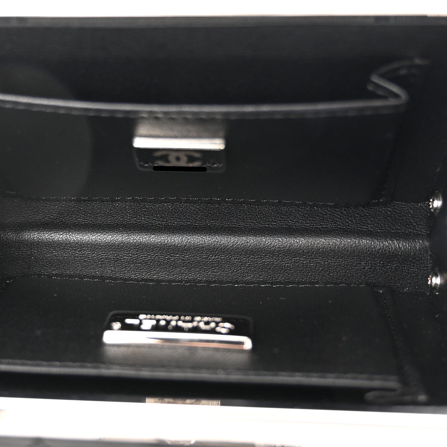 Chanel Lambskin Metal Quilted Small Evening Bag With Chain Black 5 of 11