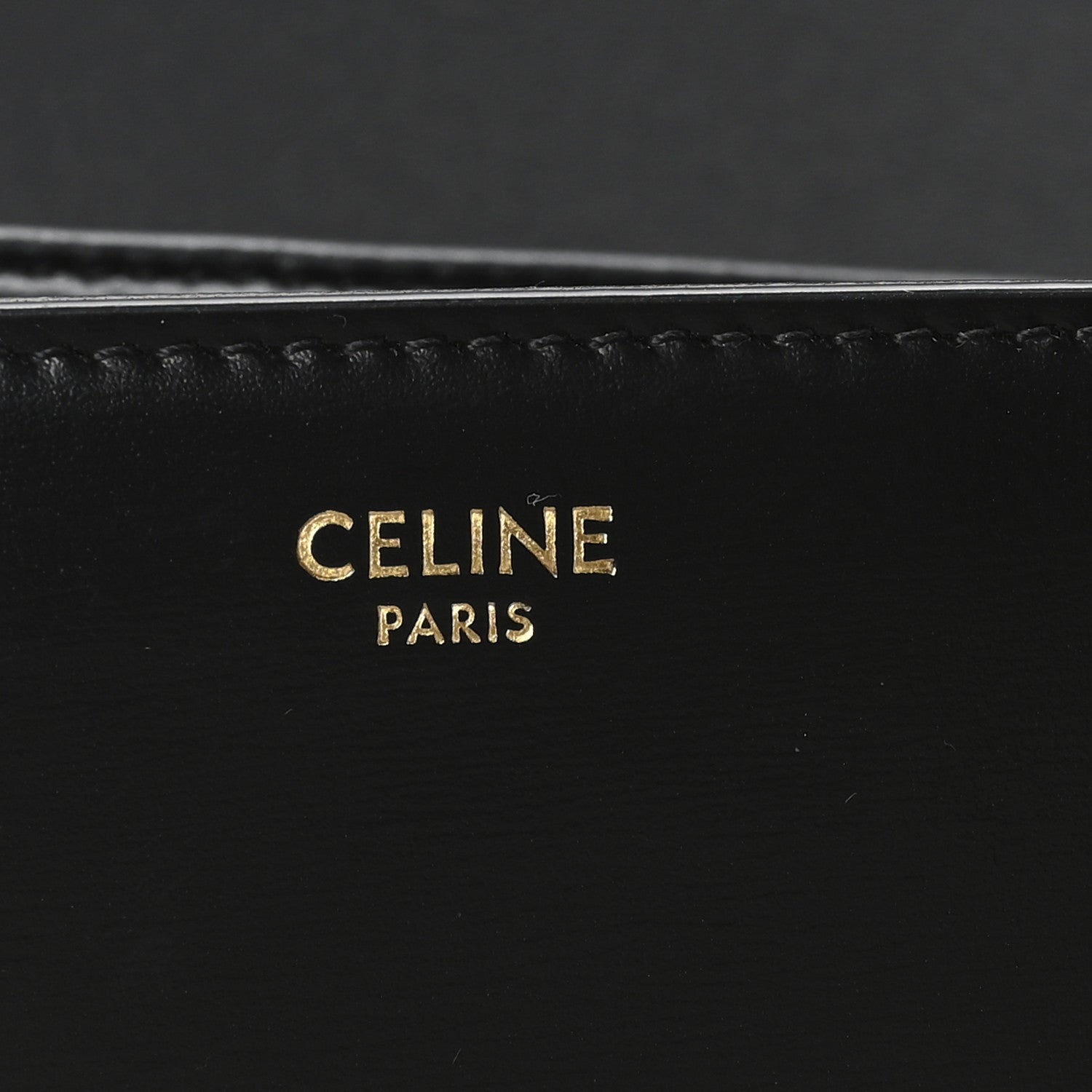 Celine Shiny Calfskin Medium Triomphe Black 6 of 9
