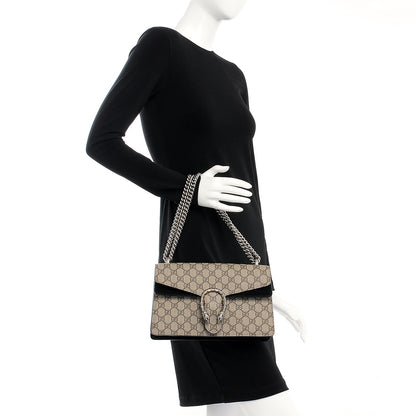 Gucci GG Supreme Monogram Small Dionysus Shoulder Bag Black 2 of 8
