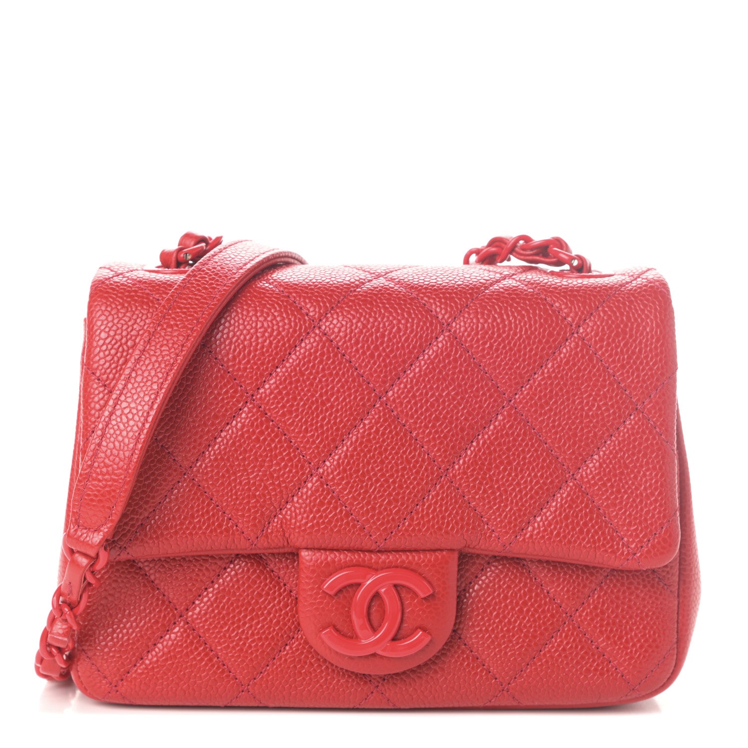 Chanel Caviar Quilted Mini Incognito Square Flap Red 1 of 9