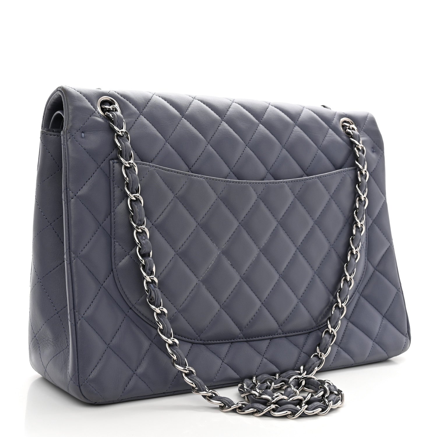 Chanel Lambskin Quilted Maxi Double Flap Light Purple 3 of 14
