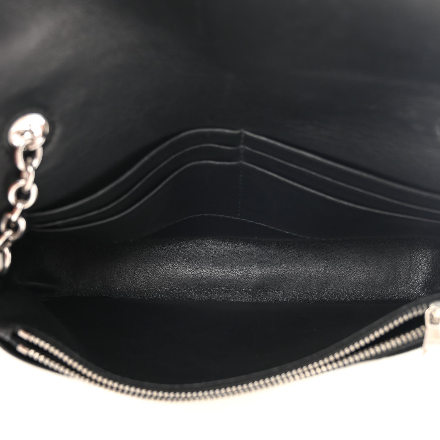 Balenciaga Pebbled Calfskin Logo Everyday Flap Chain Wallet White 5 of 14