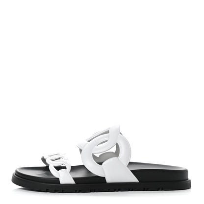 Hermes Nappa Extra Sandals 38.5 White 1 of 8