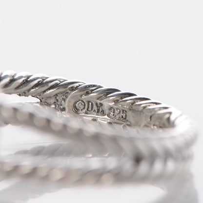 David Yurman Sterling Silver Diamond Prasiolite 7mm Petite Albion Ring 53 6.5 5 of 6