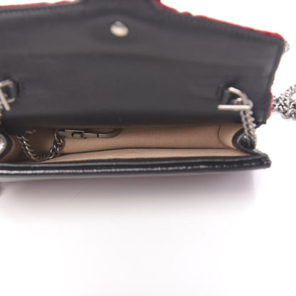 Gucci Velvet GG Monogram Super Mini Dionysus Shoulder Bag Red Cipria Black 5 of 9