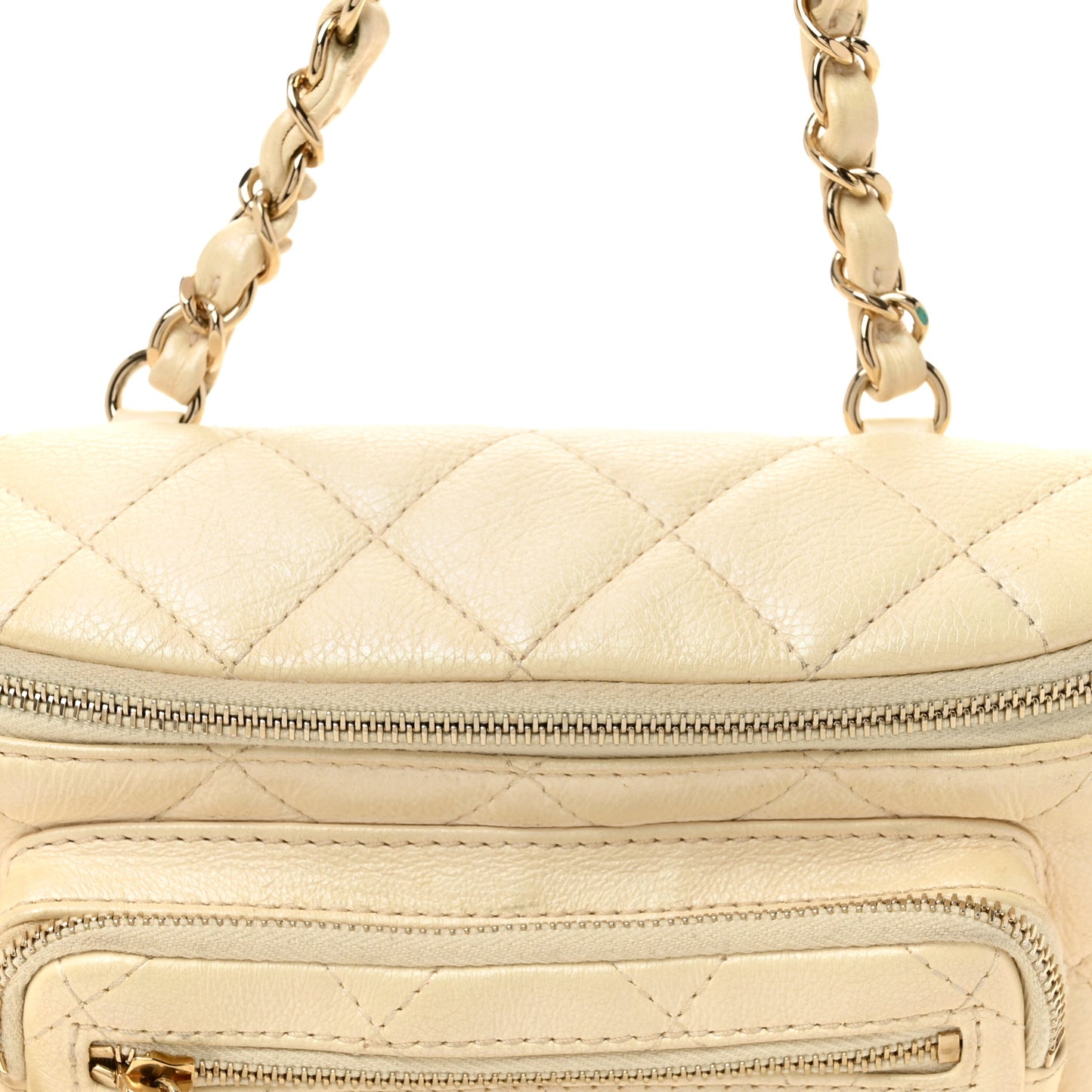 Calfskin Quilted All About Waist Belt Bag Light Beige