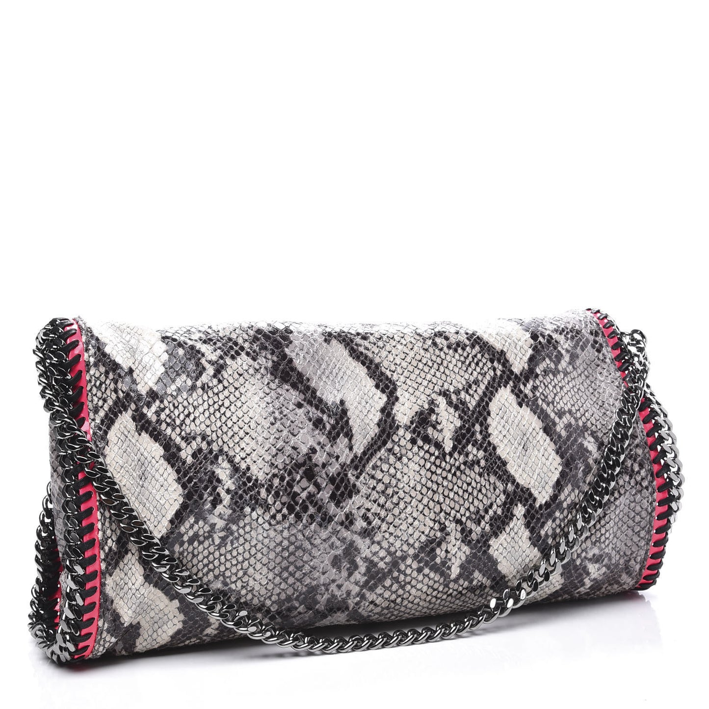 Eco Python Falabella Fold Over Tote Chalk Pink