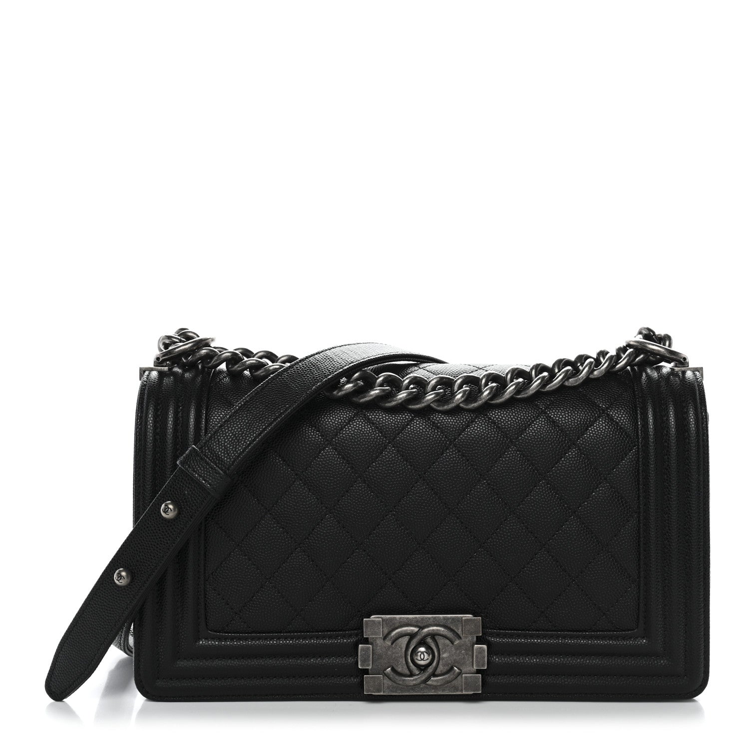 Chanel Caviar Quilted Medium Boy Flap Black 1 of 10