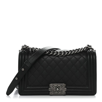 Chanel Caviar Quilted Medium Boy Flap Black 1 of 10
