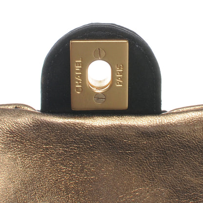 Chanel Satin Quilted Extra Mini Flap Black Gold 5 of 8