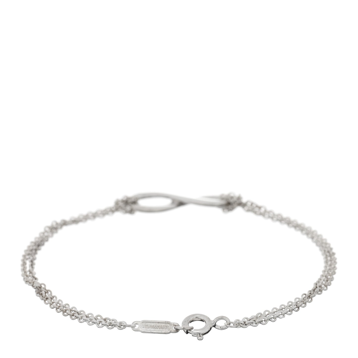 Sterling Silver Infinity Double Chain Bracelet