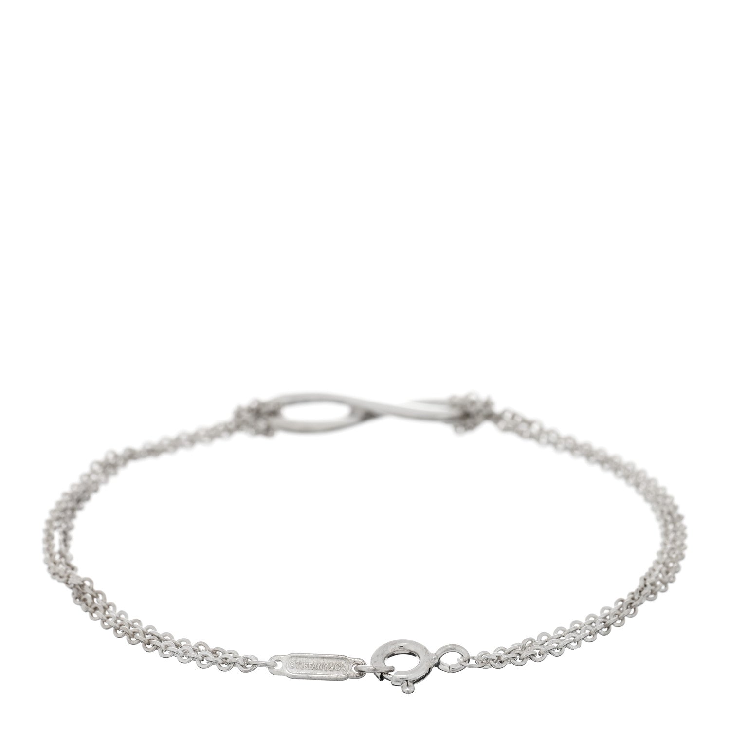 Tiffany Sterling Silver Infinity Double Chain Bracelet 3 of 3