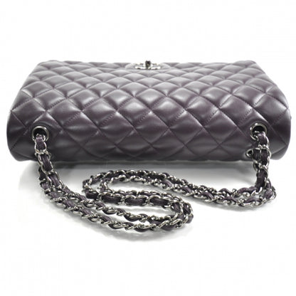 Chanel Lambskin Quilted Maxi Double Flap Plum 5 of 13