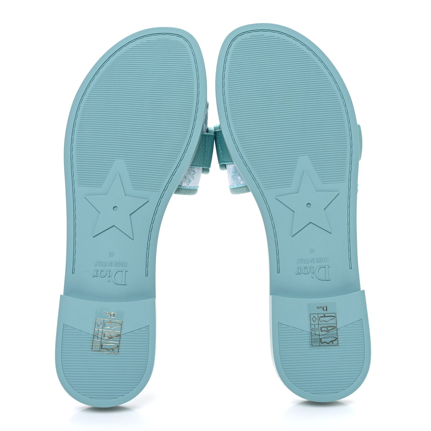 Technical Stretch Fabric Dio(r)evolution Slide Sandals 41 White Sky Blue