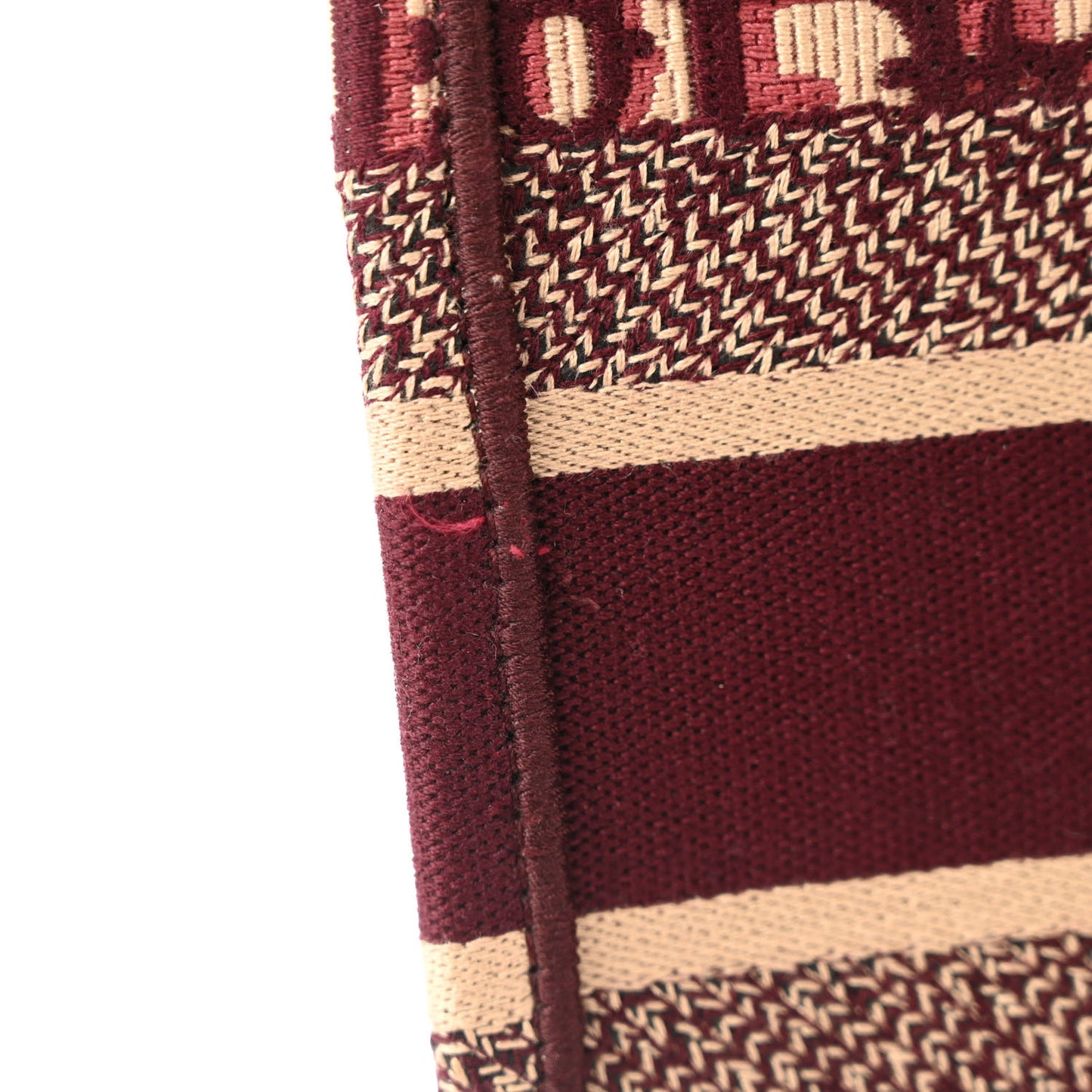 Oblique Large Book Tote Burgundy Multicolor