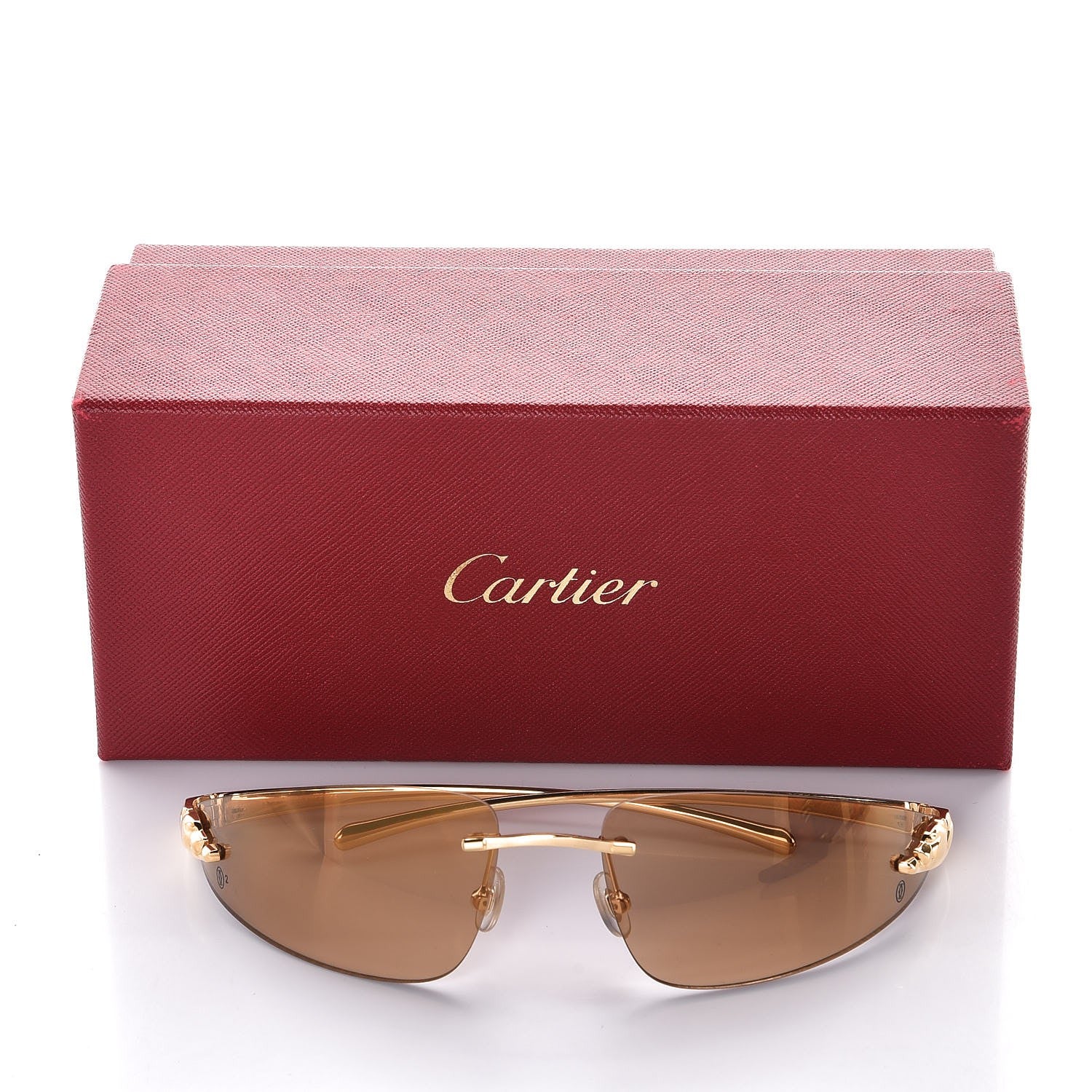 Cartier Panthere De Aviator Sunglasses Gold 7 of 7