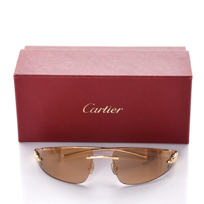 Cartier Panthere De Aviator Sunglasses Gold 7 of 7