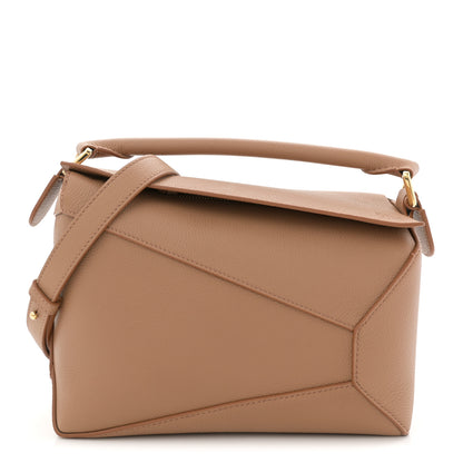 Loewe Grained Calfskin Small Puzzle Edge Bag Toffee 1 of 10