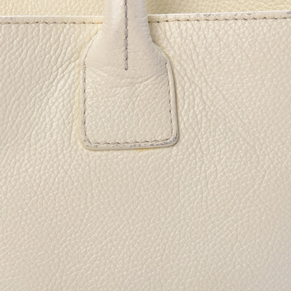 Chanel Calfskin Mademoiselle Lock Cerf Shopper Tote White 29 of 35