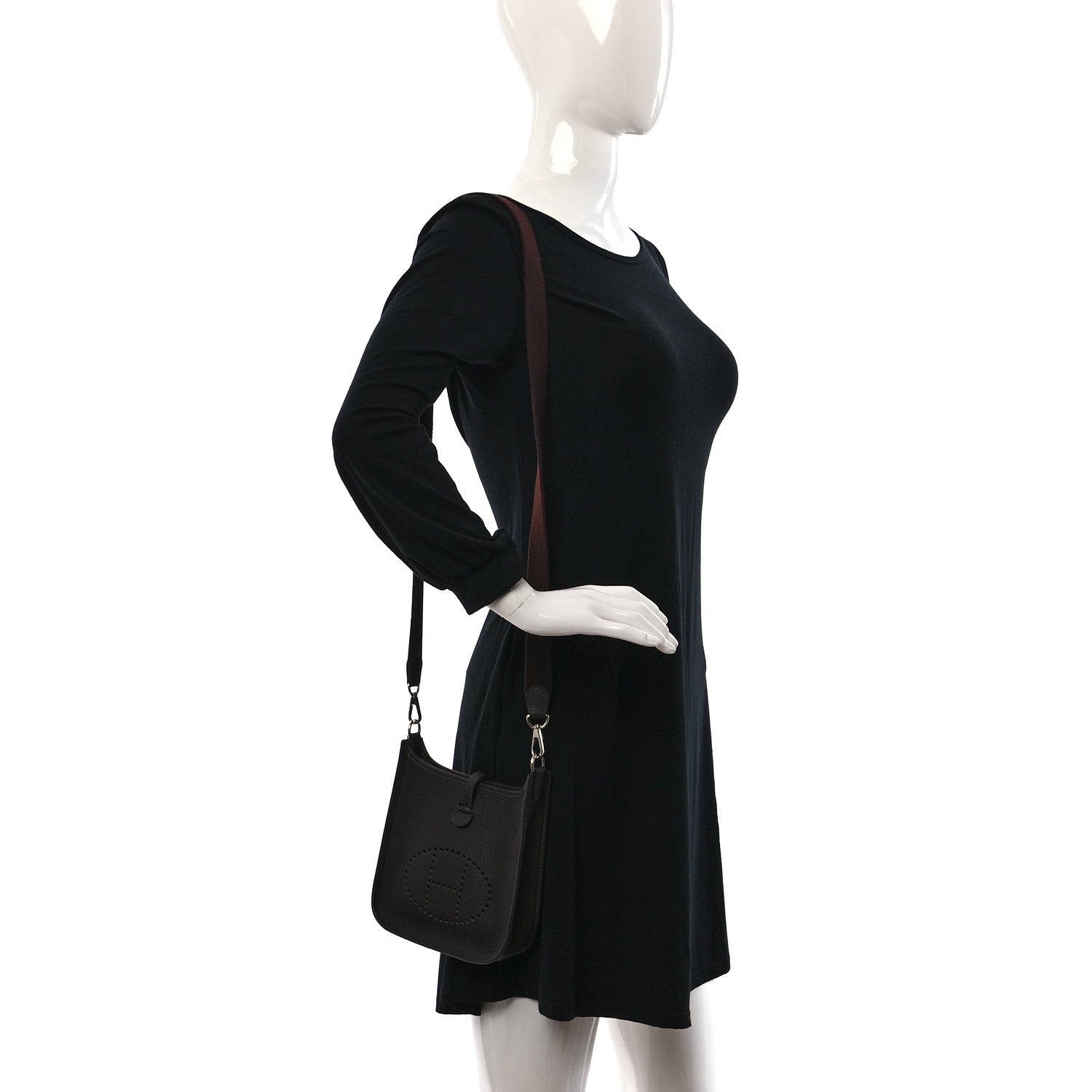 Hermes Taurillon Clemence Amazone Evelyne TPM Ebene Havane 2 of 9