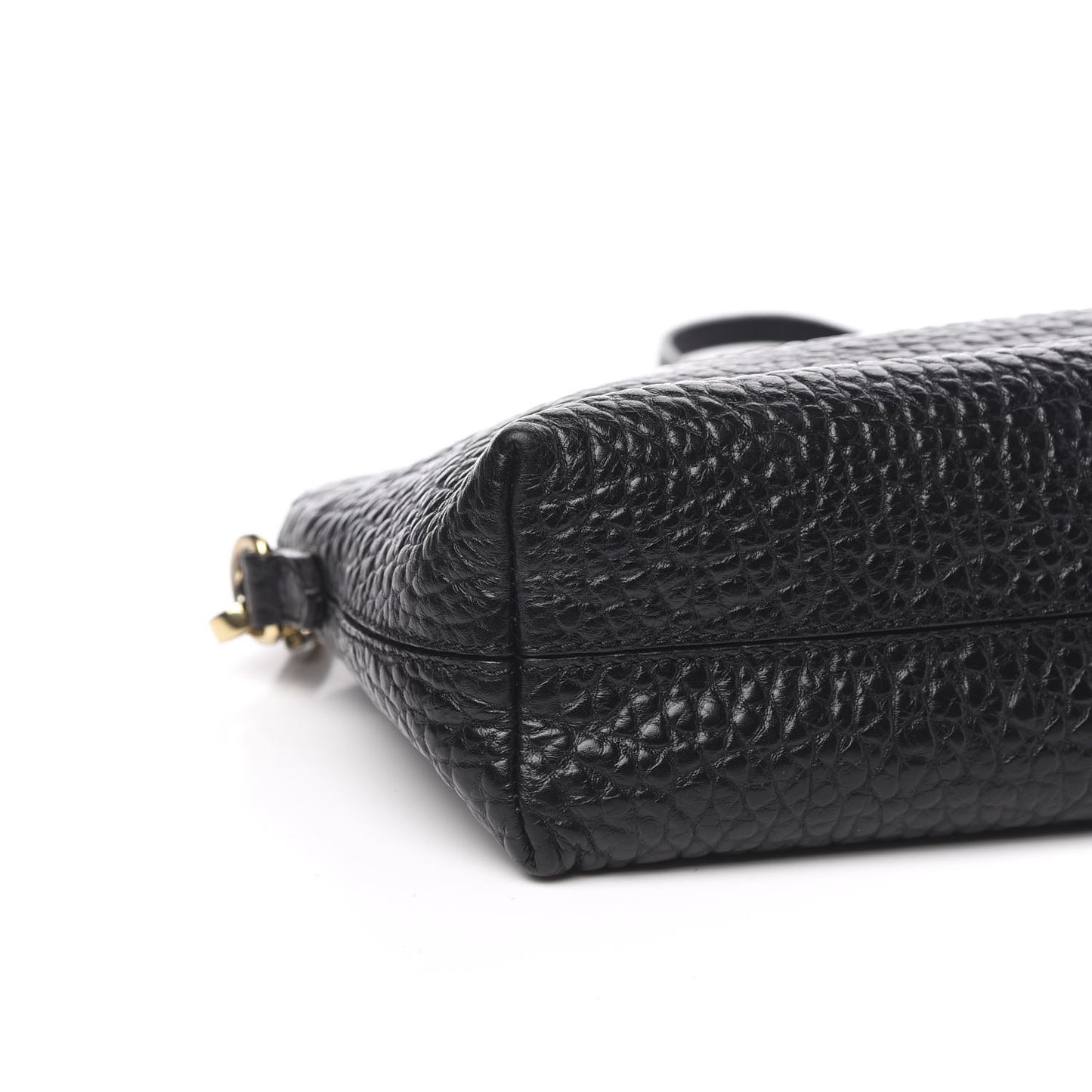 Signature Grain Calfskin Small Chichester Crossbody Clutch Bag Black