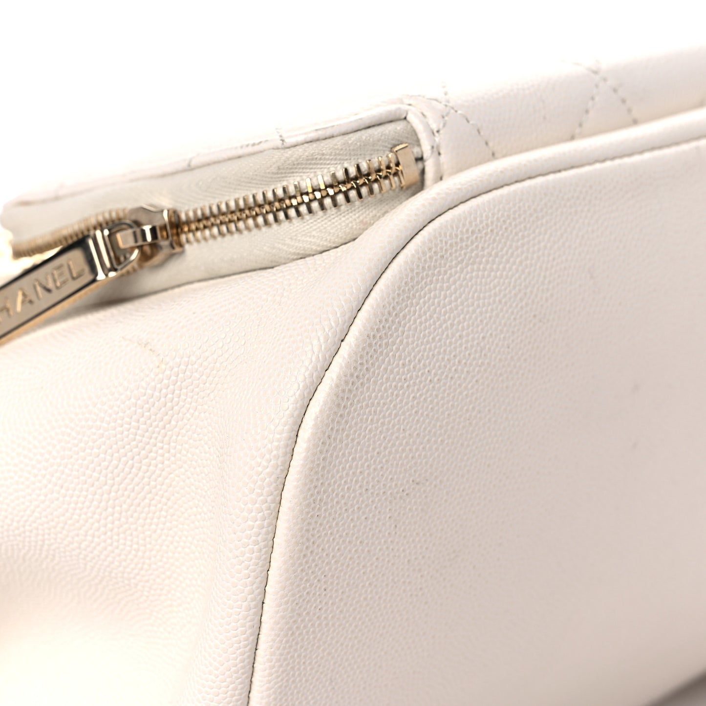 Caviar Quilted Business Affinity Backpack White