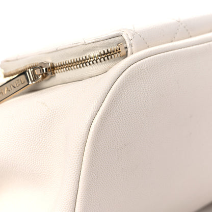 Chanel Caviar Quilted Business Affinity Backpack White 8 of 17