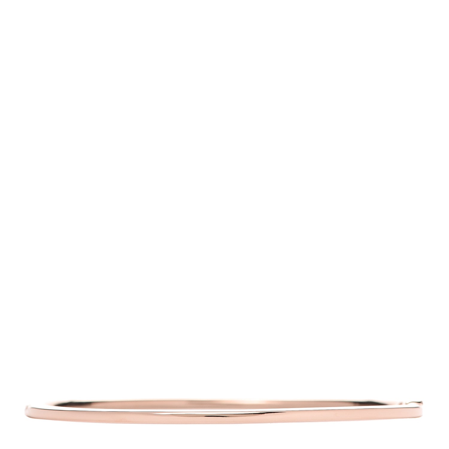 Tiffany 18K Rose Gold Diamond Metro Hinged Bangle Bracelet 3 of 5