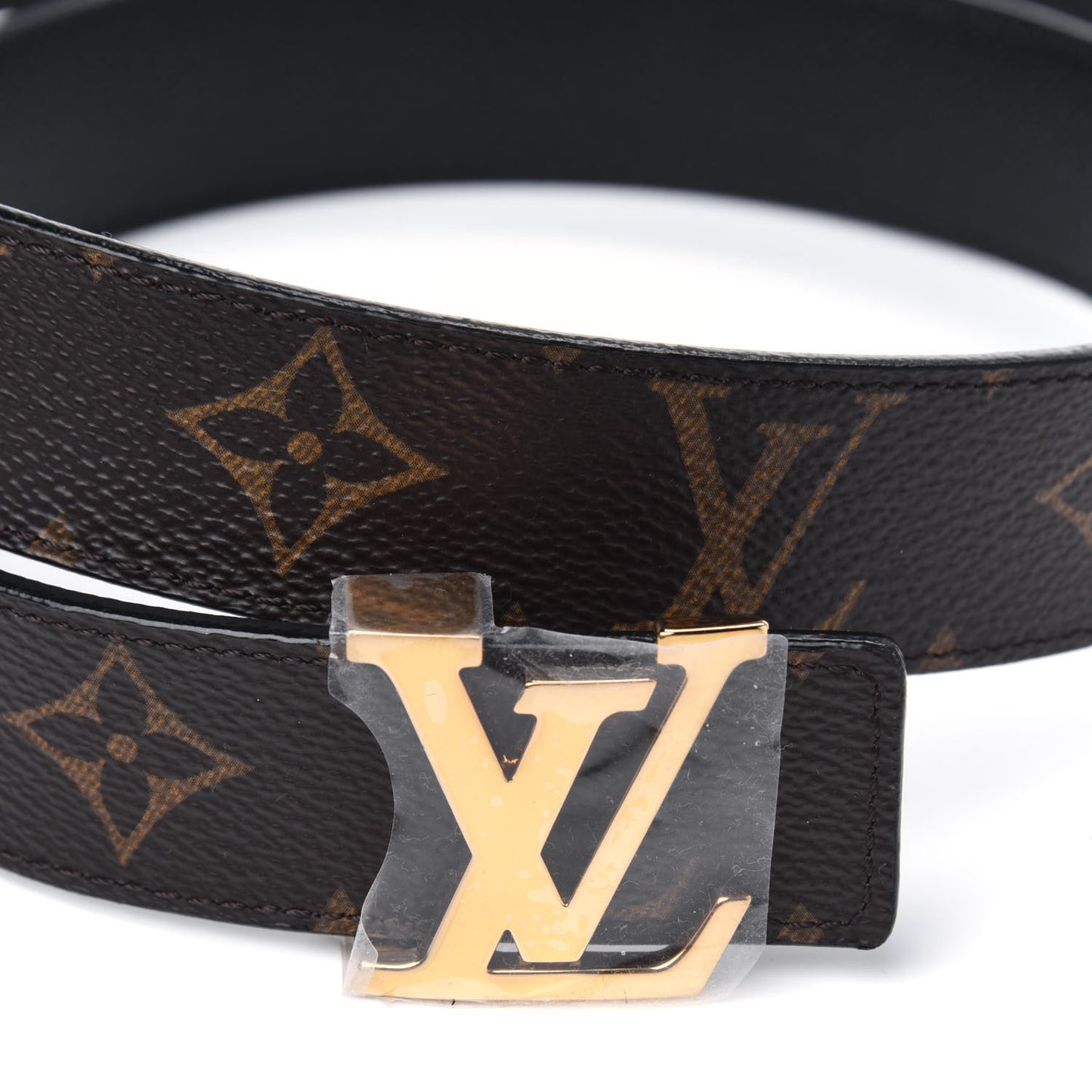 Calfskin Monogram 30mm LV Initiales Reversible Belt 85 34 Black