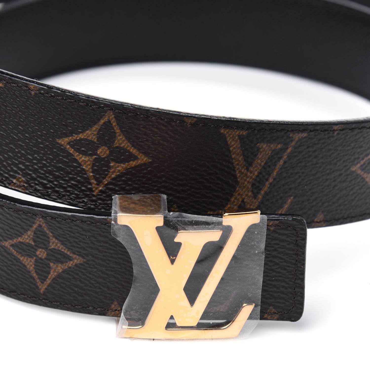 Louis Vuitton Calfskin Monogram 30mm LV Initiales Reversible Belt 85 34 Black 4 of 4