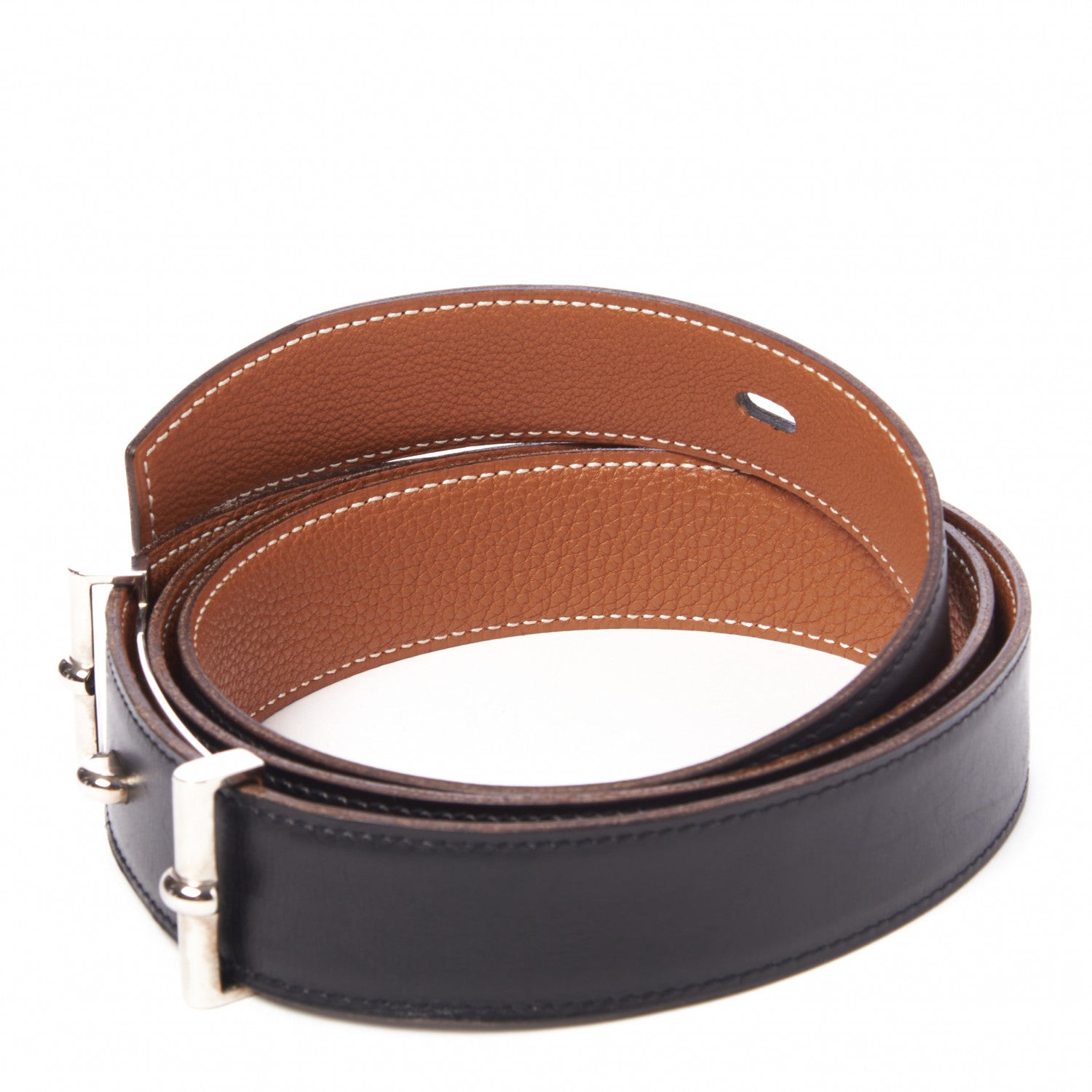 Hermes Box Togo 32mm Belt 105 Black Gold 5 of 5