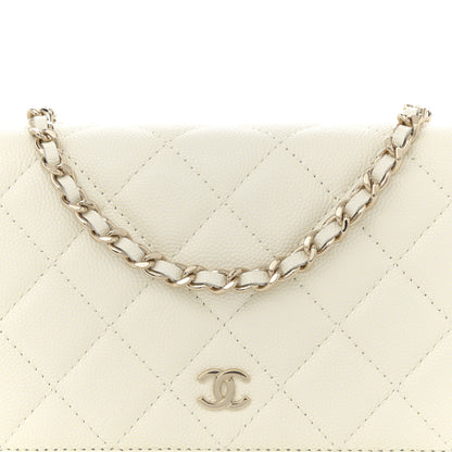 Chanel Caviar Quilted Wallet On Chain WOC White 8 of 15
