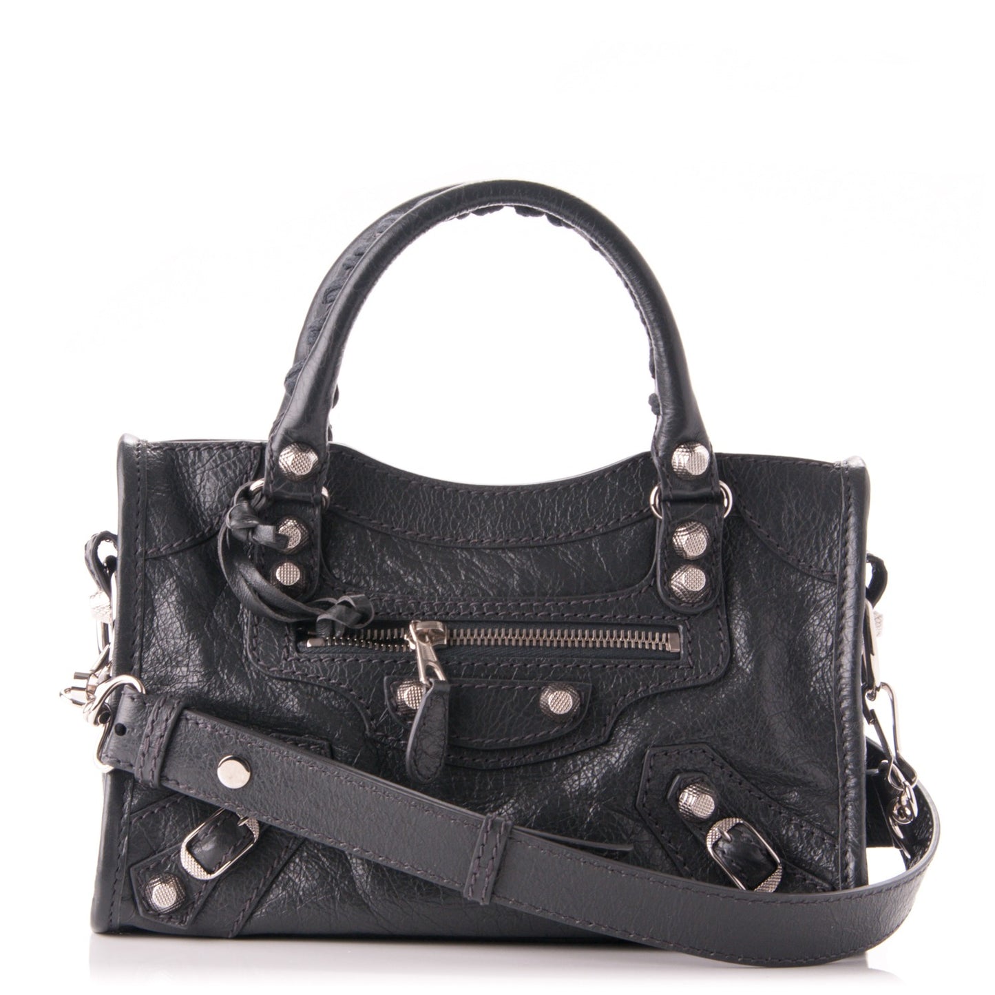Agneau Giant 12 Silver Hardware Mini City Gris Fossile