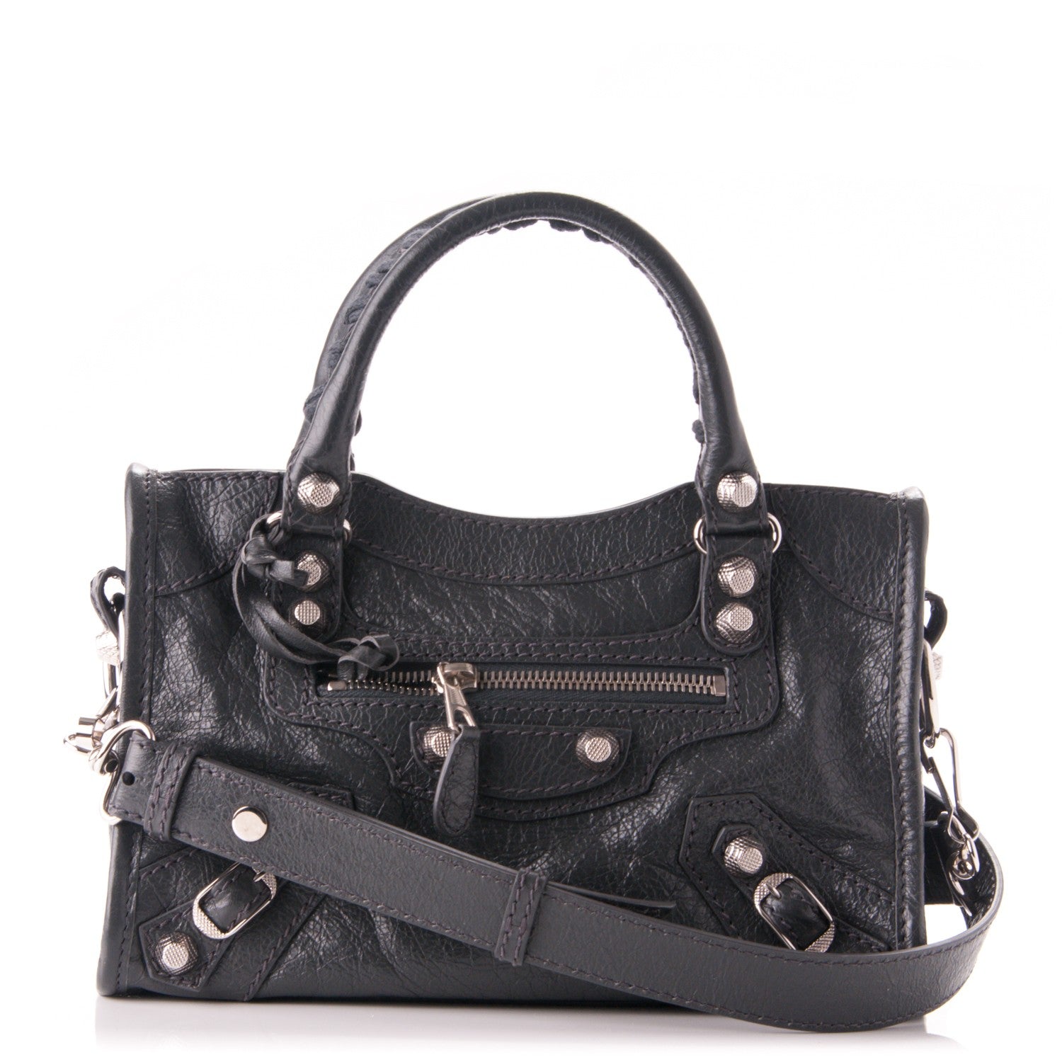 Balenciaga Agneau Giant 12 Silver Hardware Mini City Gris Fossile 1 of 10