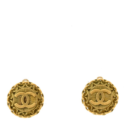 Chanel Round CC Clip On Earrings Gold 1 of 4