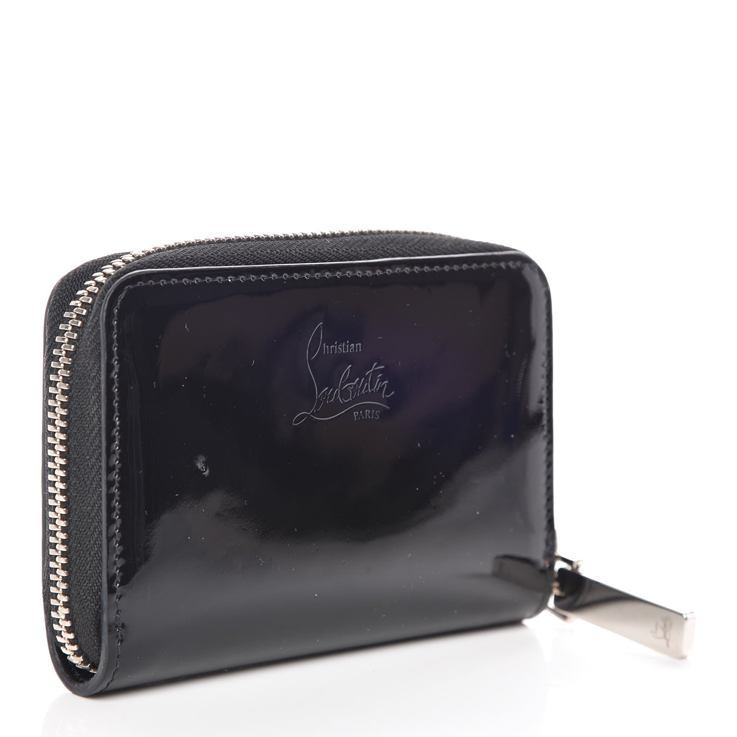 Christian Louboutin Patent Spiked Panettone Coin Purse Black Multicolor 3 of 9
