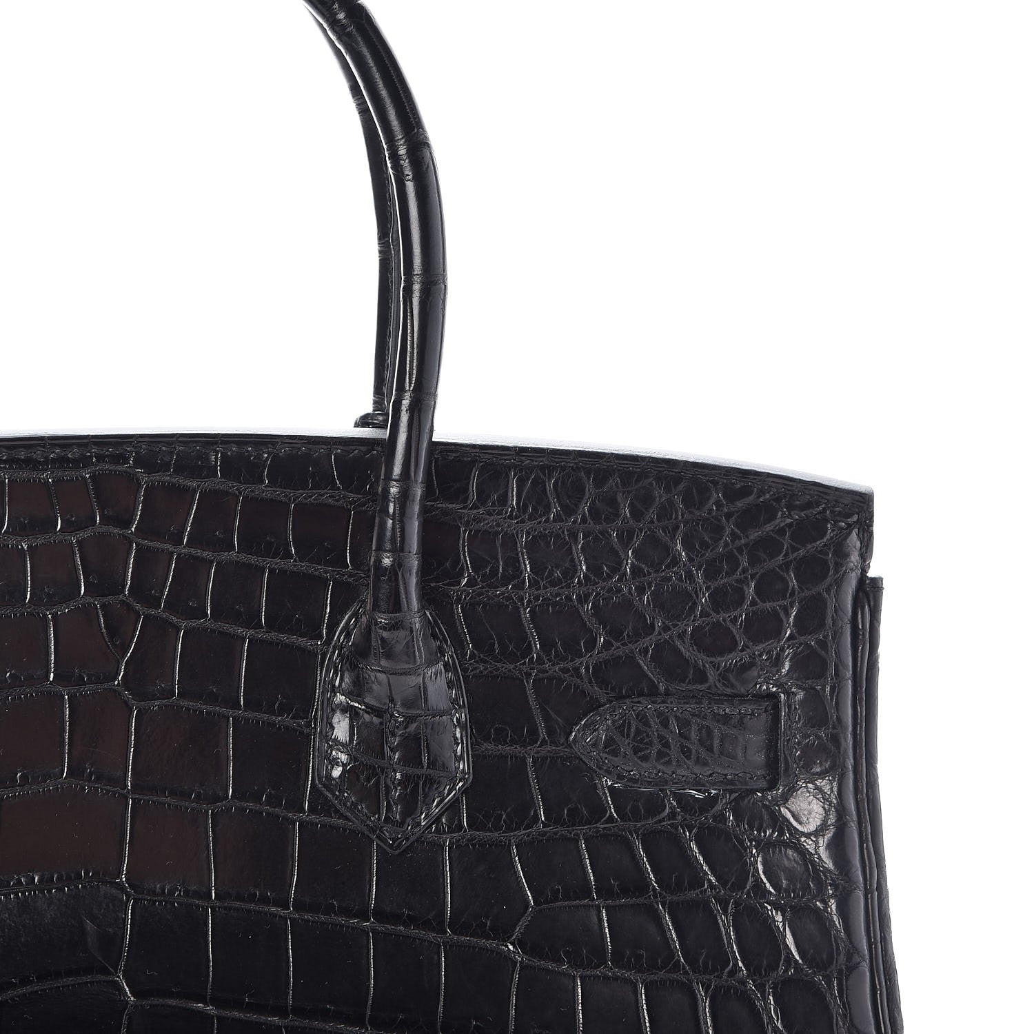 Hermes Matte Niloticus Crocodile Birkin 30 Black 13 of 27