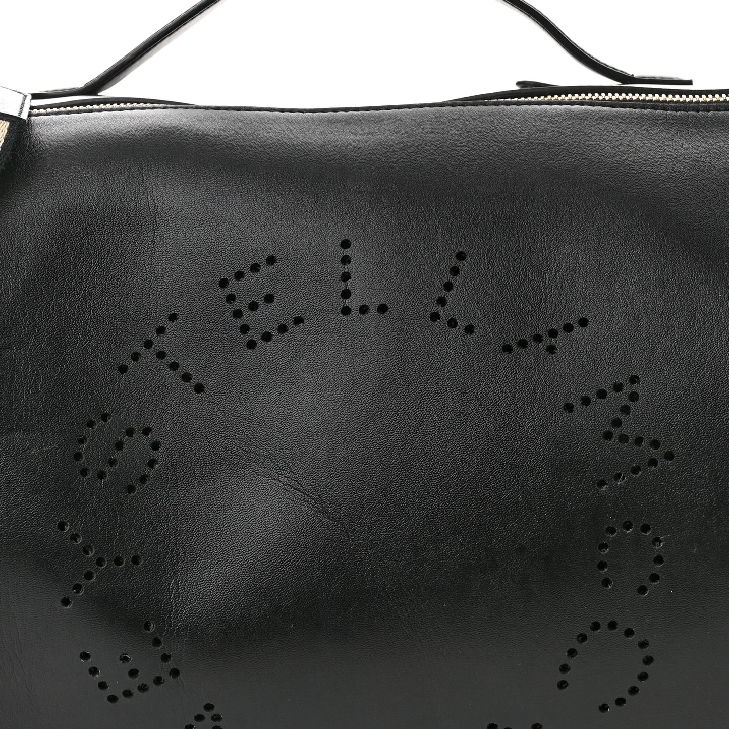 Eco Alter Nappa Perforated Logo Shoulder Bag Black